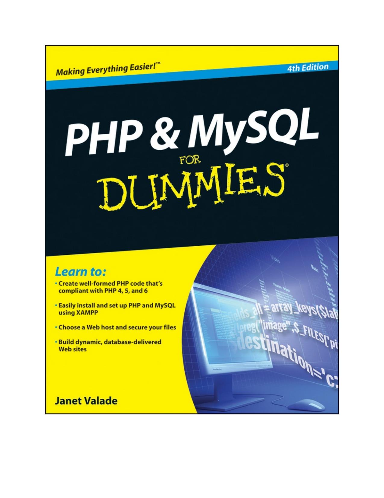 PHP and MySQL For Dummies