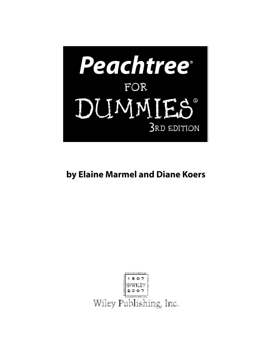 Peachtree for Dummies, 3rd ed_ - Unknown