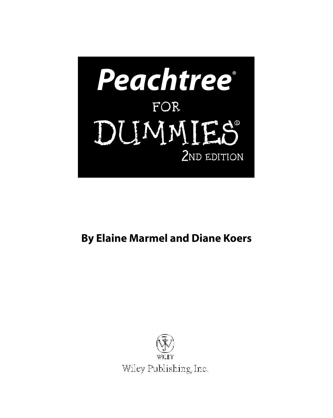 Peachtree For Dummies, 2nd Edition