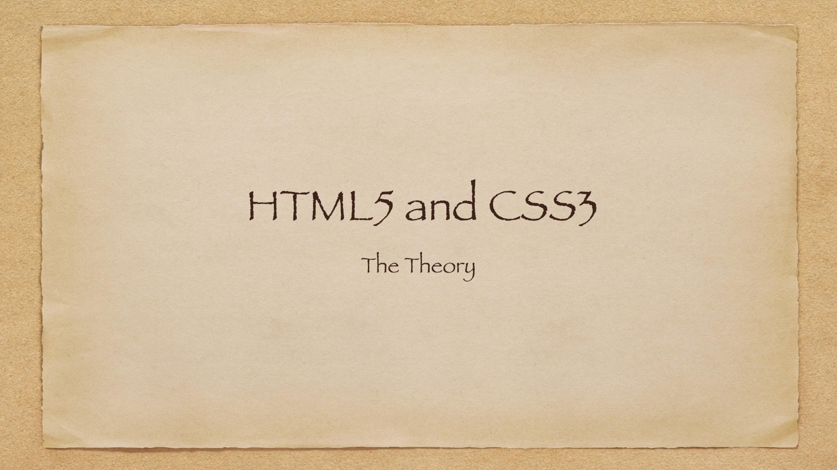 HTML5 and CSS3