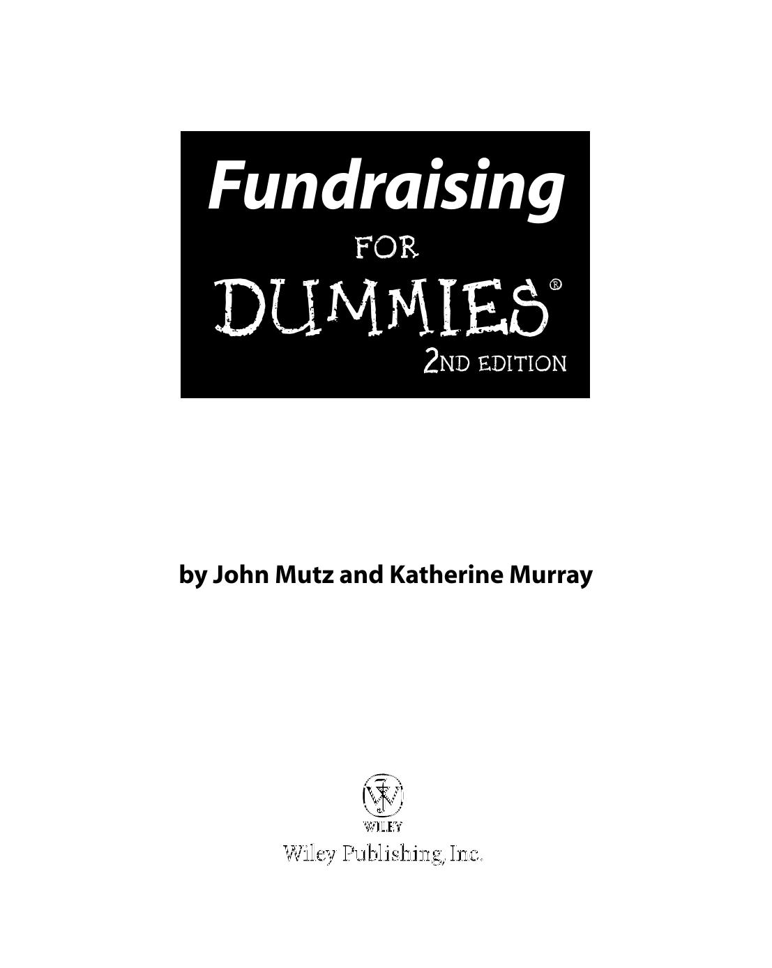 Fundraising For Dummies - Unknown