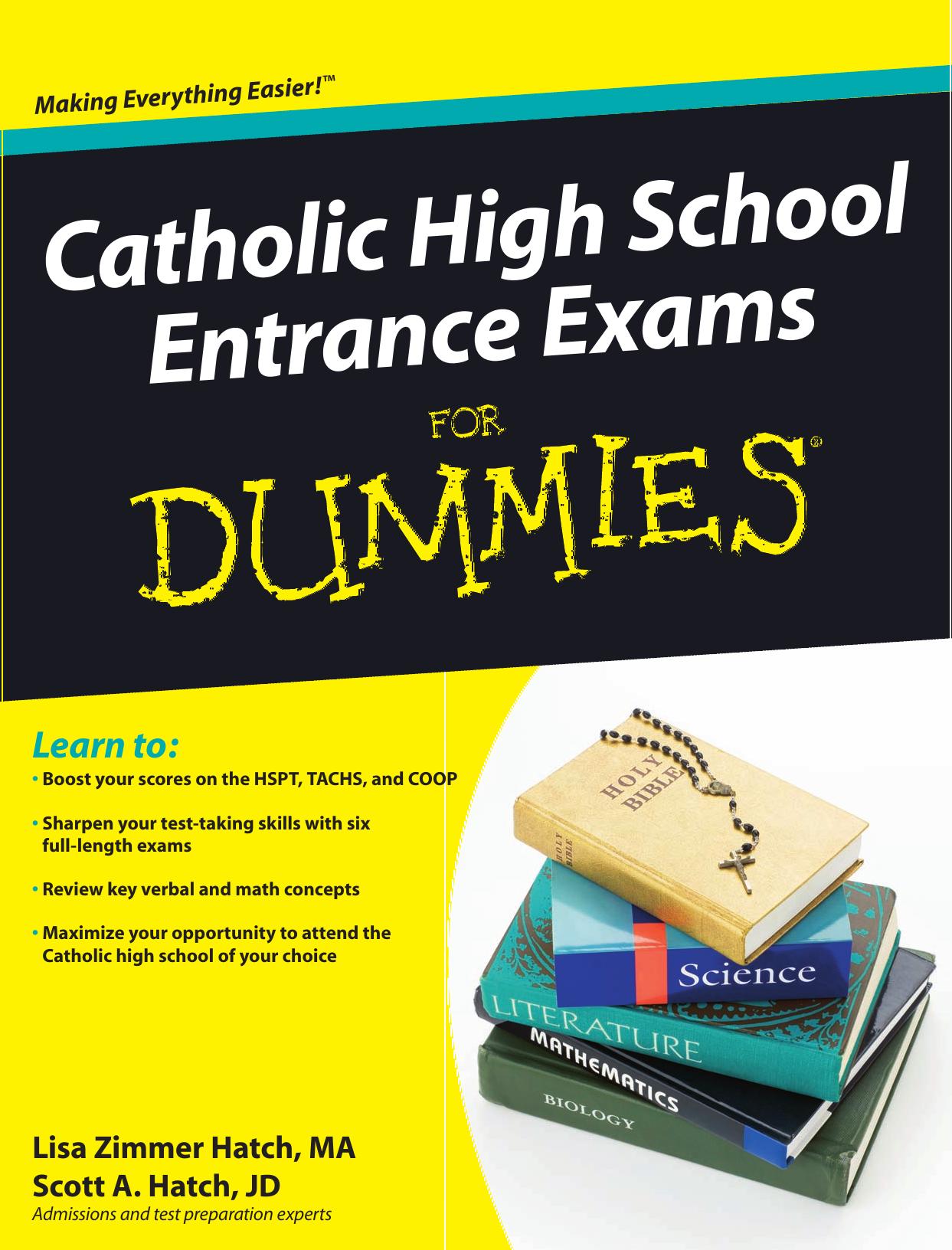 Catholic High School Entrance Exams For Dummies
