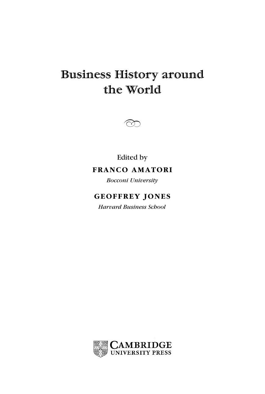 Business History around the Wor