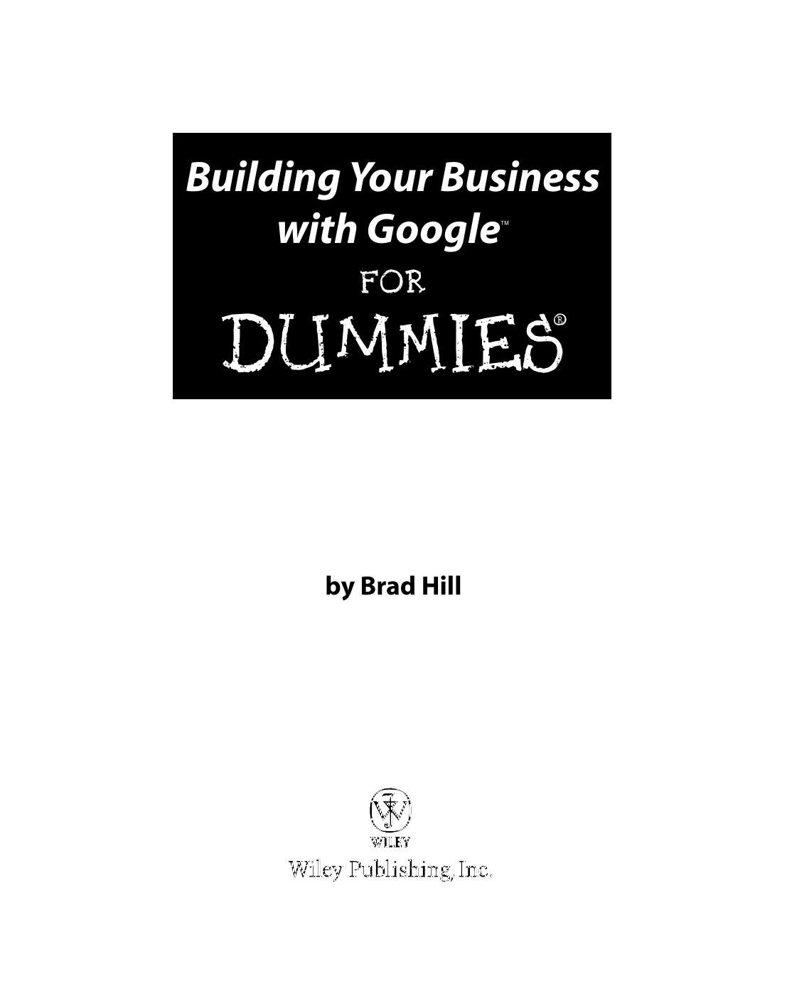 Building Your Business with Google For Dummies
