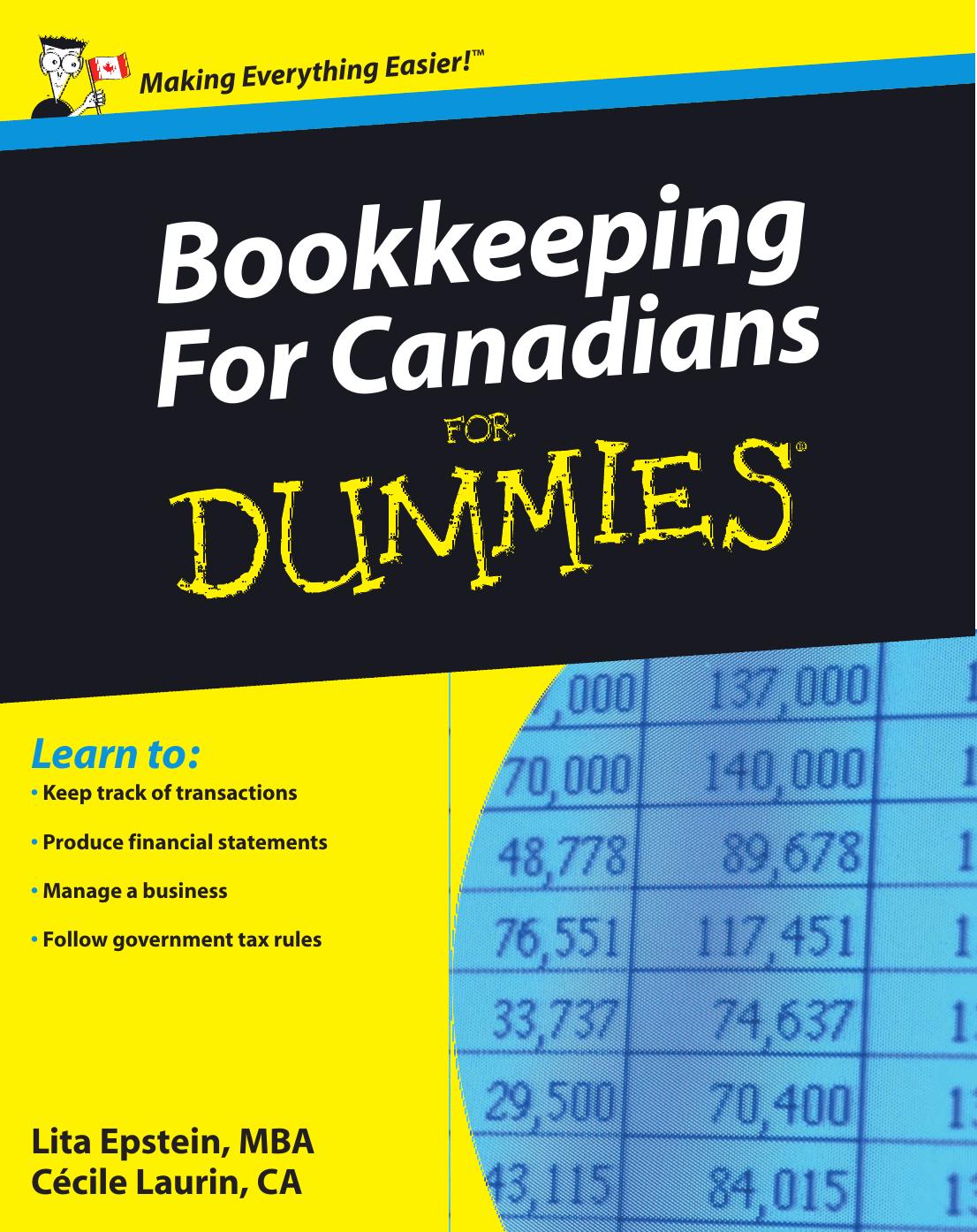 Bookkeeping For Canadians FOR Dummies