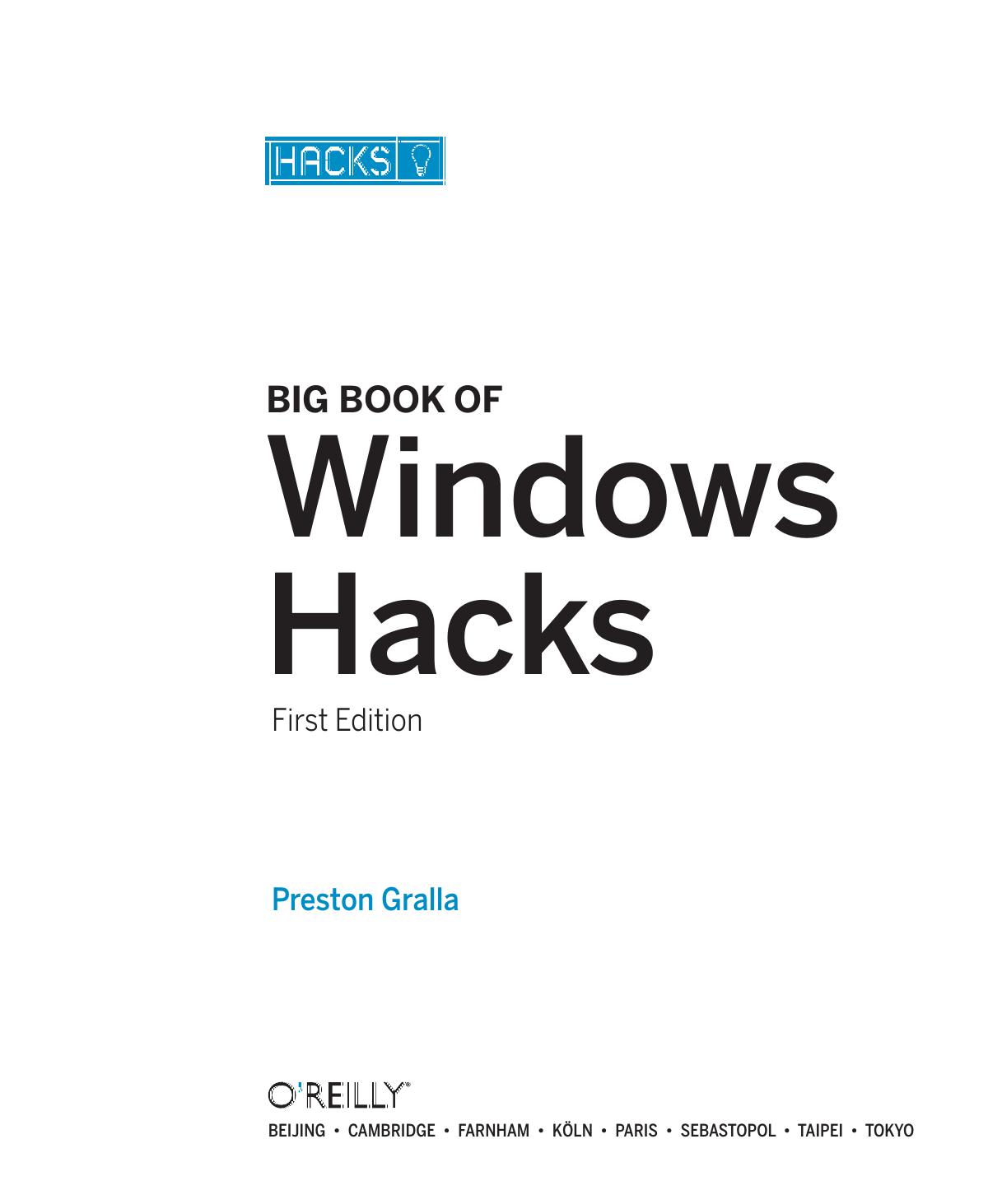Big Book of Windows Hacks