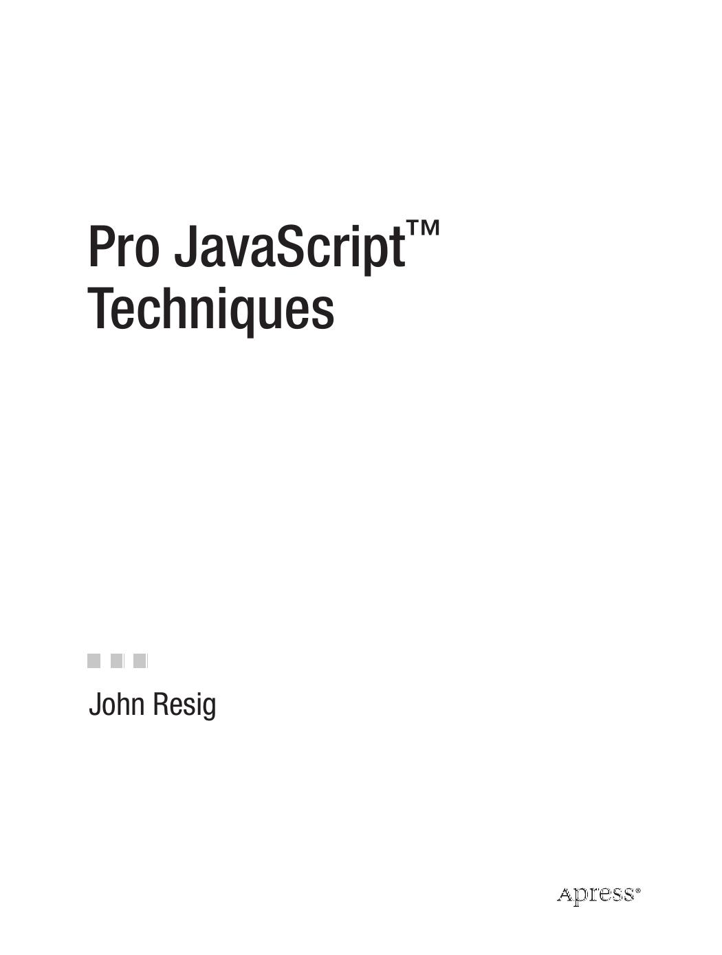 Apress Pro JavaScript Technique