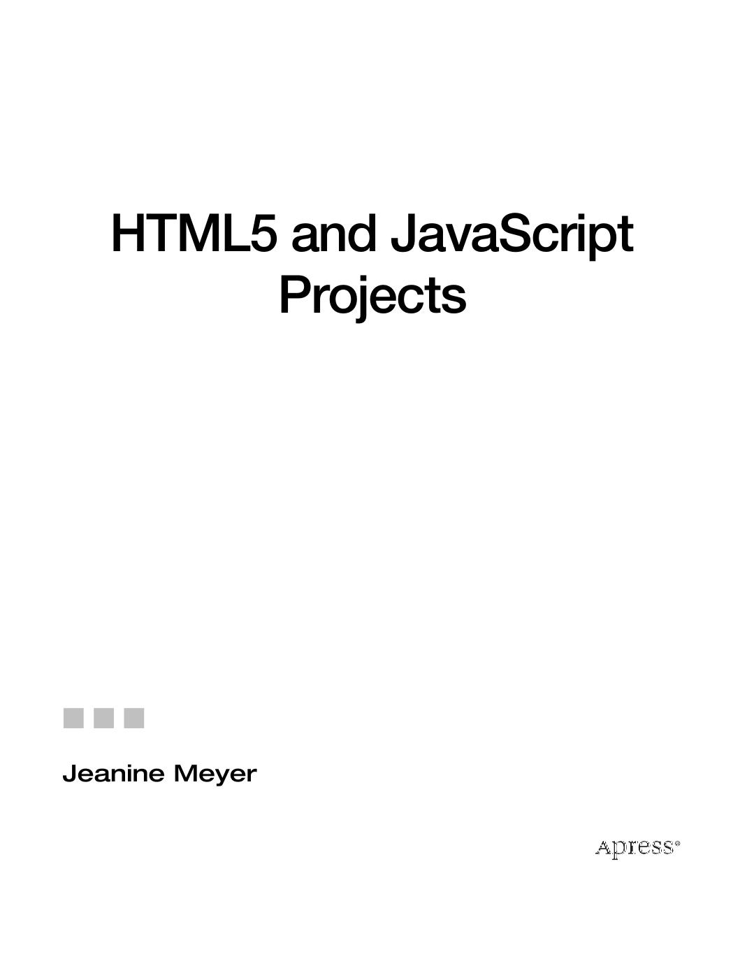 Apress HTML5 and JavaScript Pro