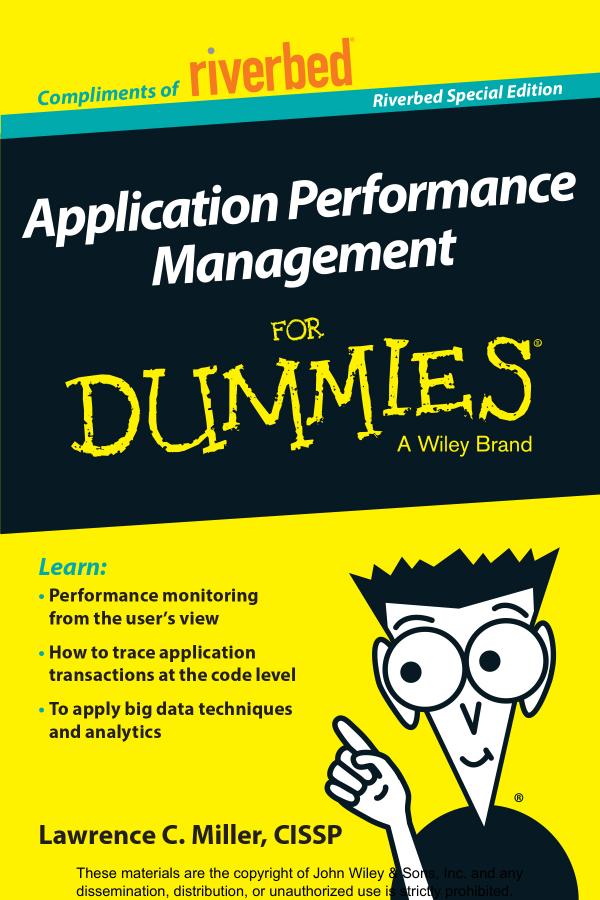 Application Performance Management For Dummies®, Riverbed Special Edition