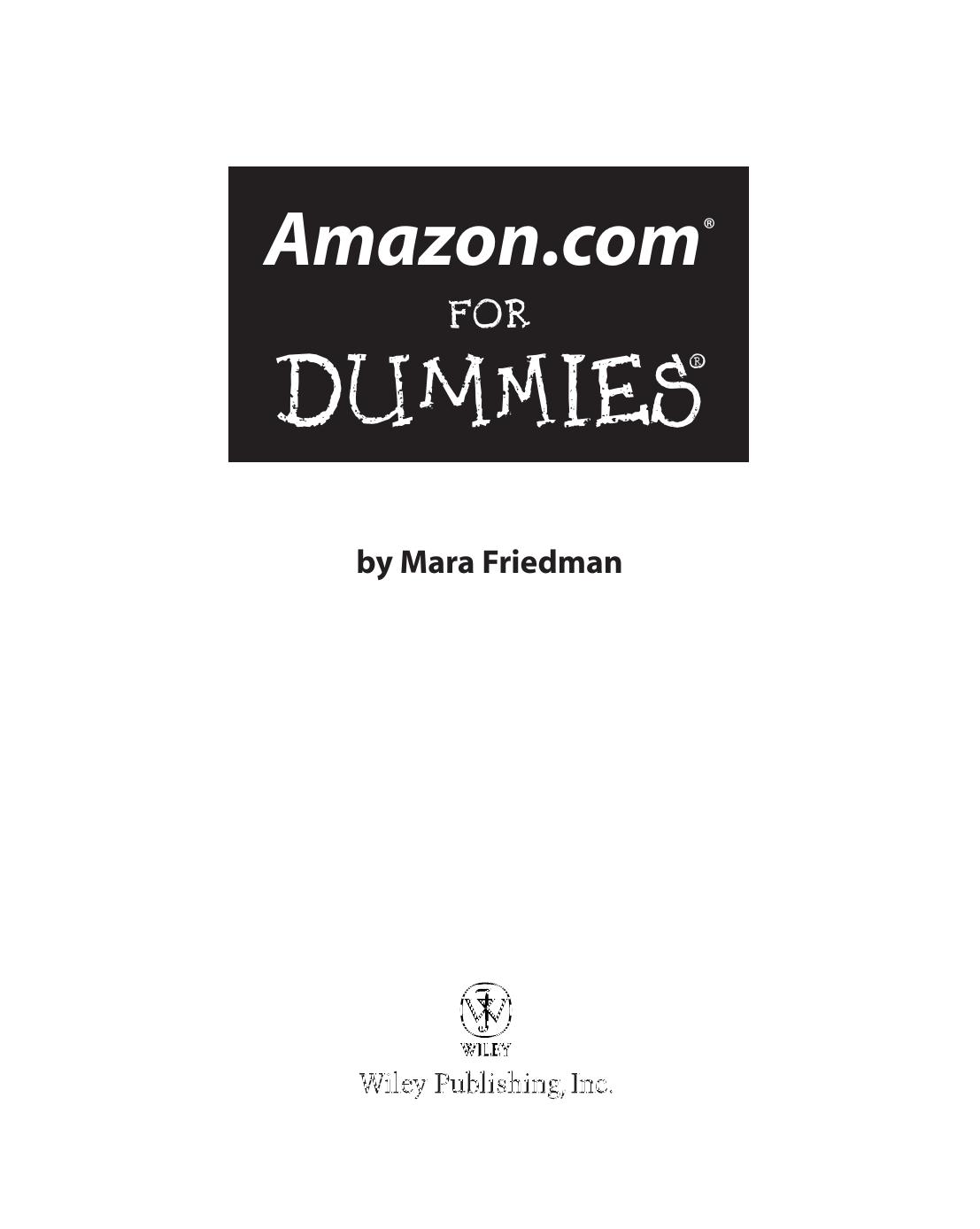 Amazon.com for Dummies