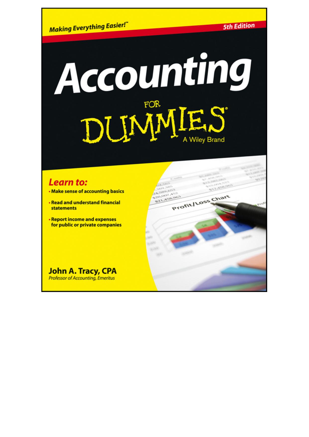 Accounting For Dummies, 5th Edi