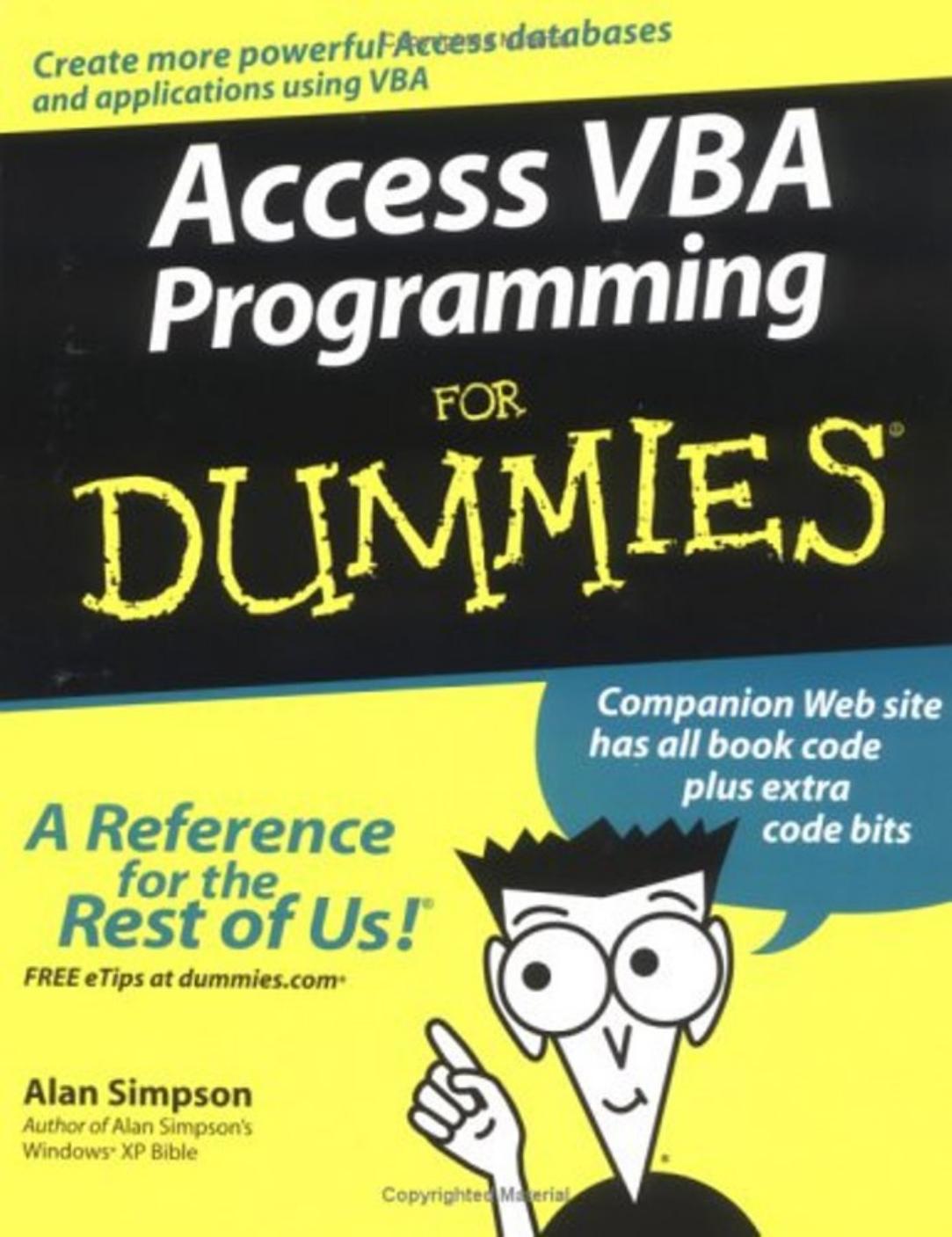 Access VBA Programming For Dumm