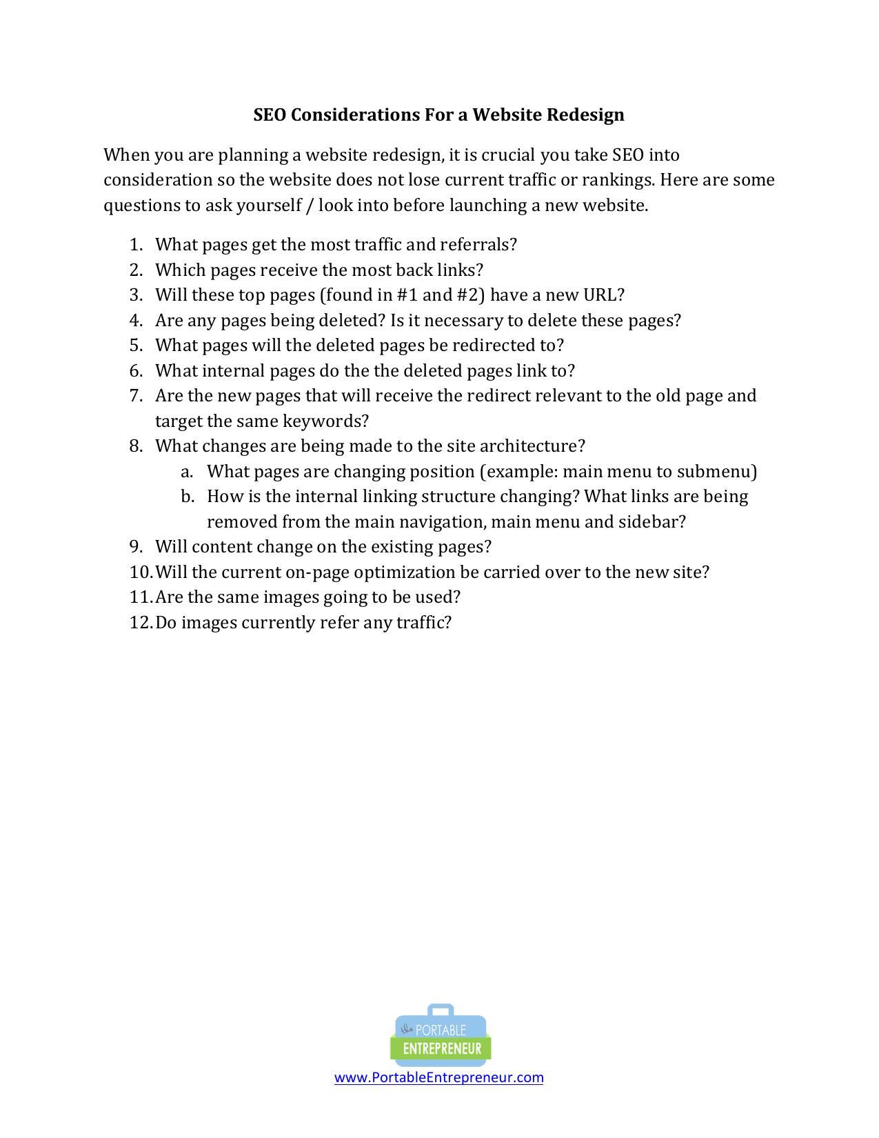 015 Questions to Ask To Ensure You Keep Your Current SEO Rankings DOWNLOAD USE