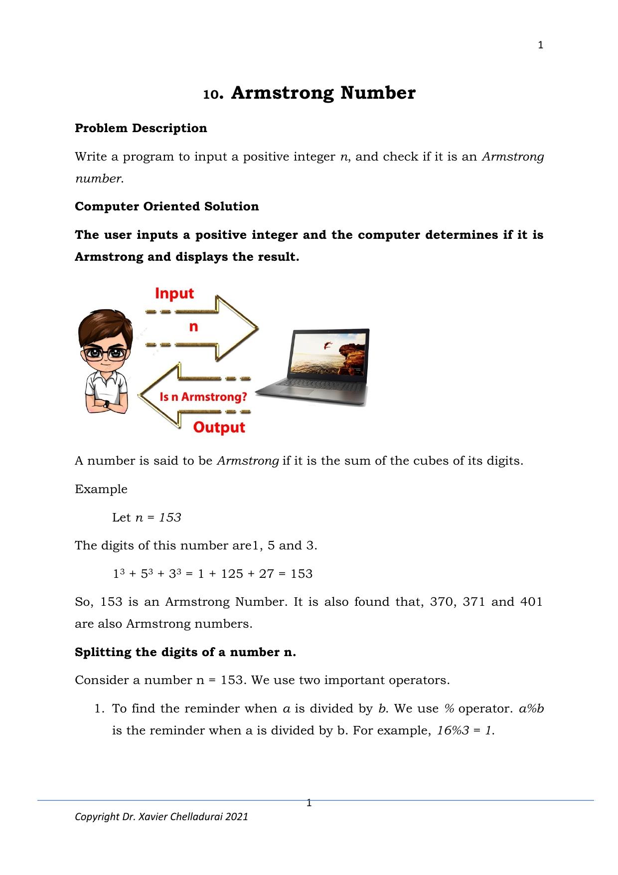 Microsoft Word - Lab 10 Armstrong Numbers.docx