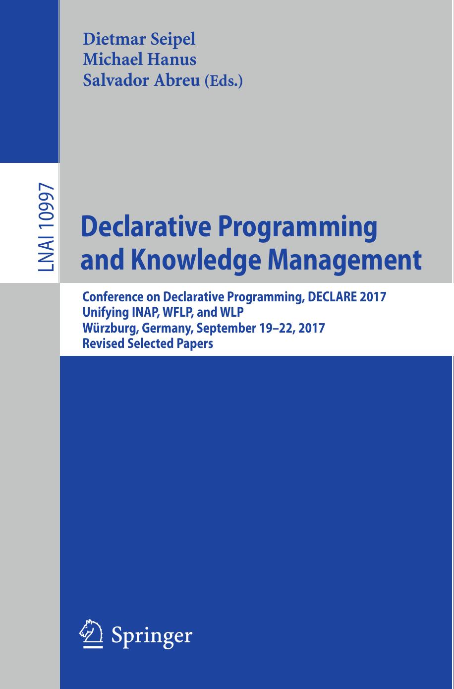 Declarative Programming and Knowledge Management