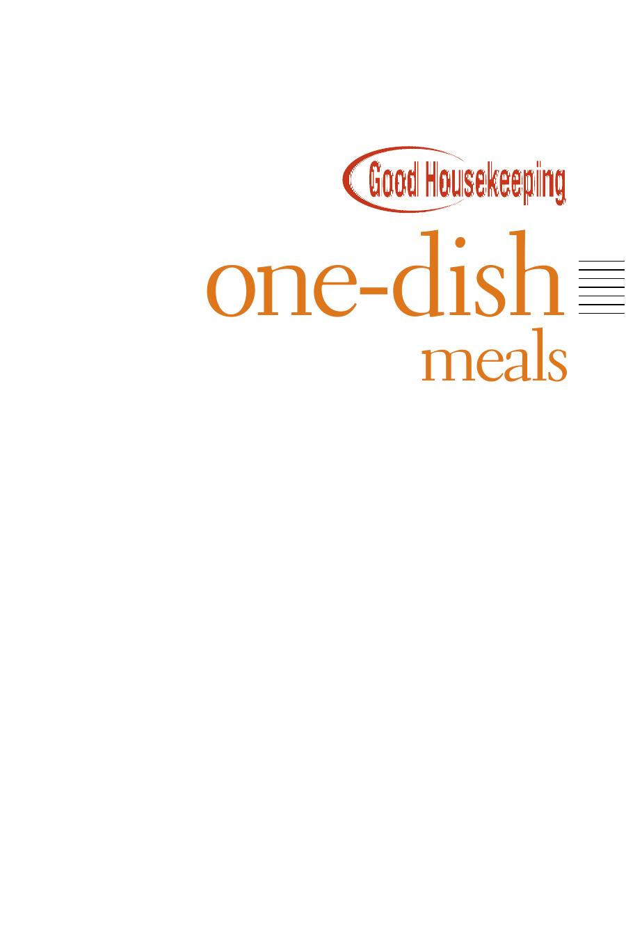 Good Housekeeping One-Dish Meals