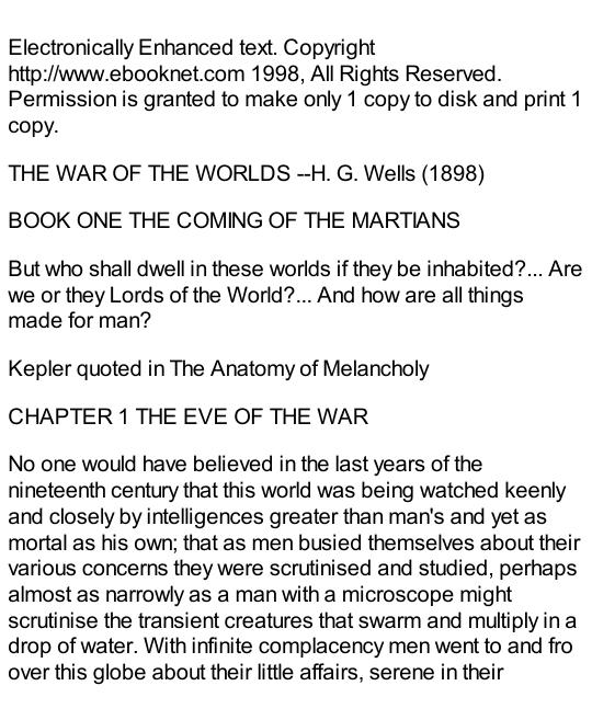 Wells, H.G. - The War of the Worlds