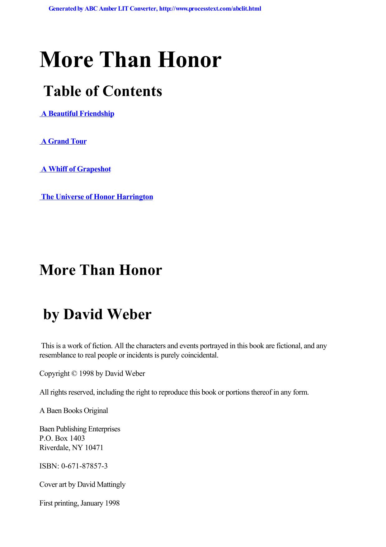 David Weber - [Worlds of Honor 01]