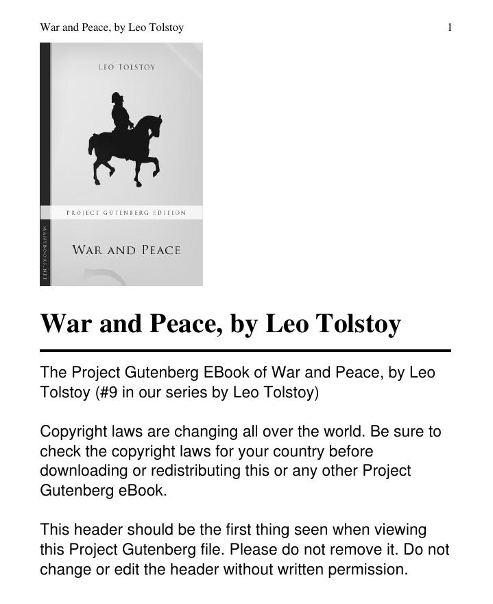 War and Peace