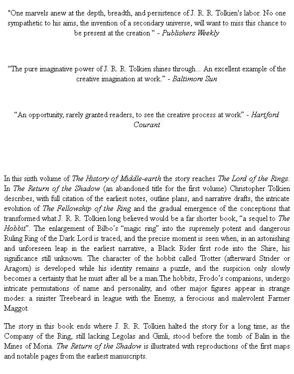 Tolkien, J. R. R. - Return of the Shadow