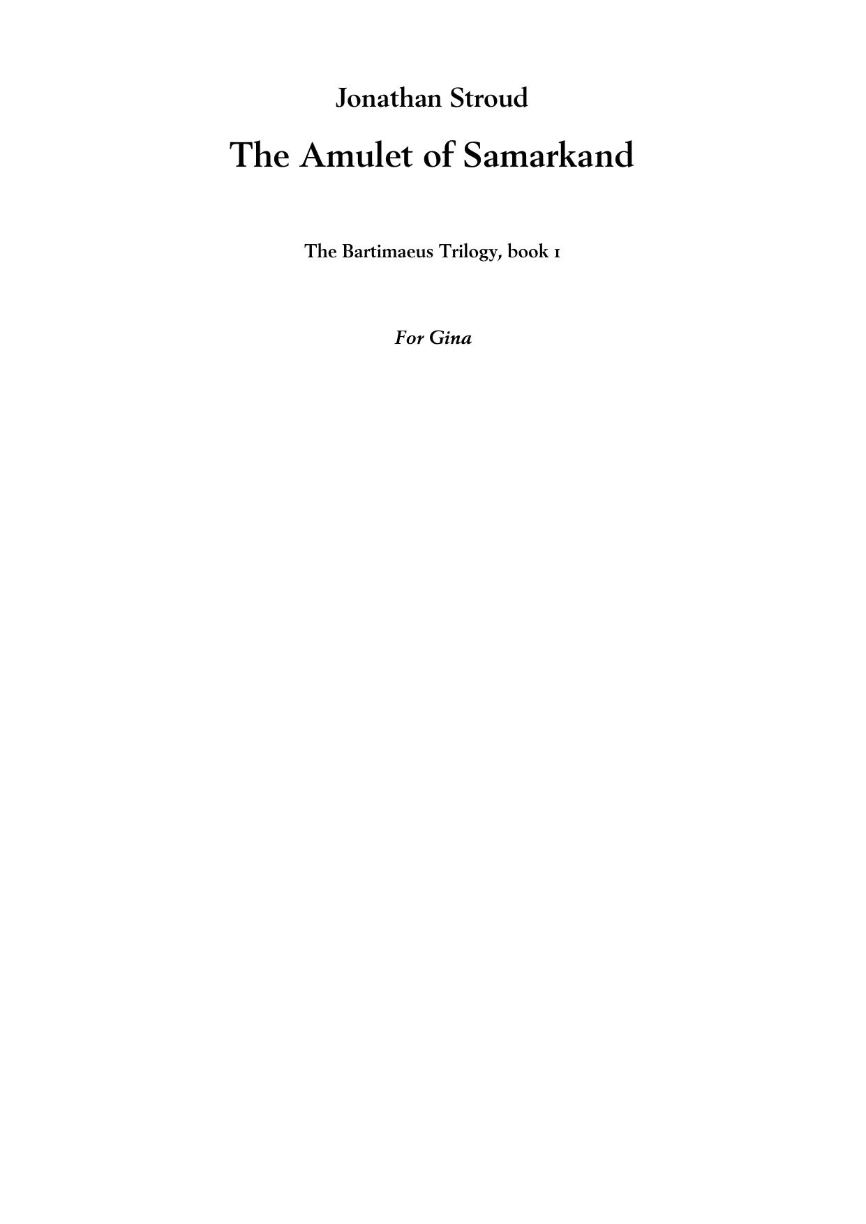 Stroud, Jonathan - Bartimaeus Trilogy, Book 1