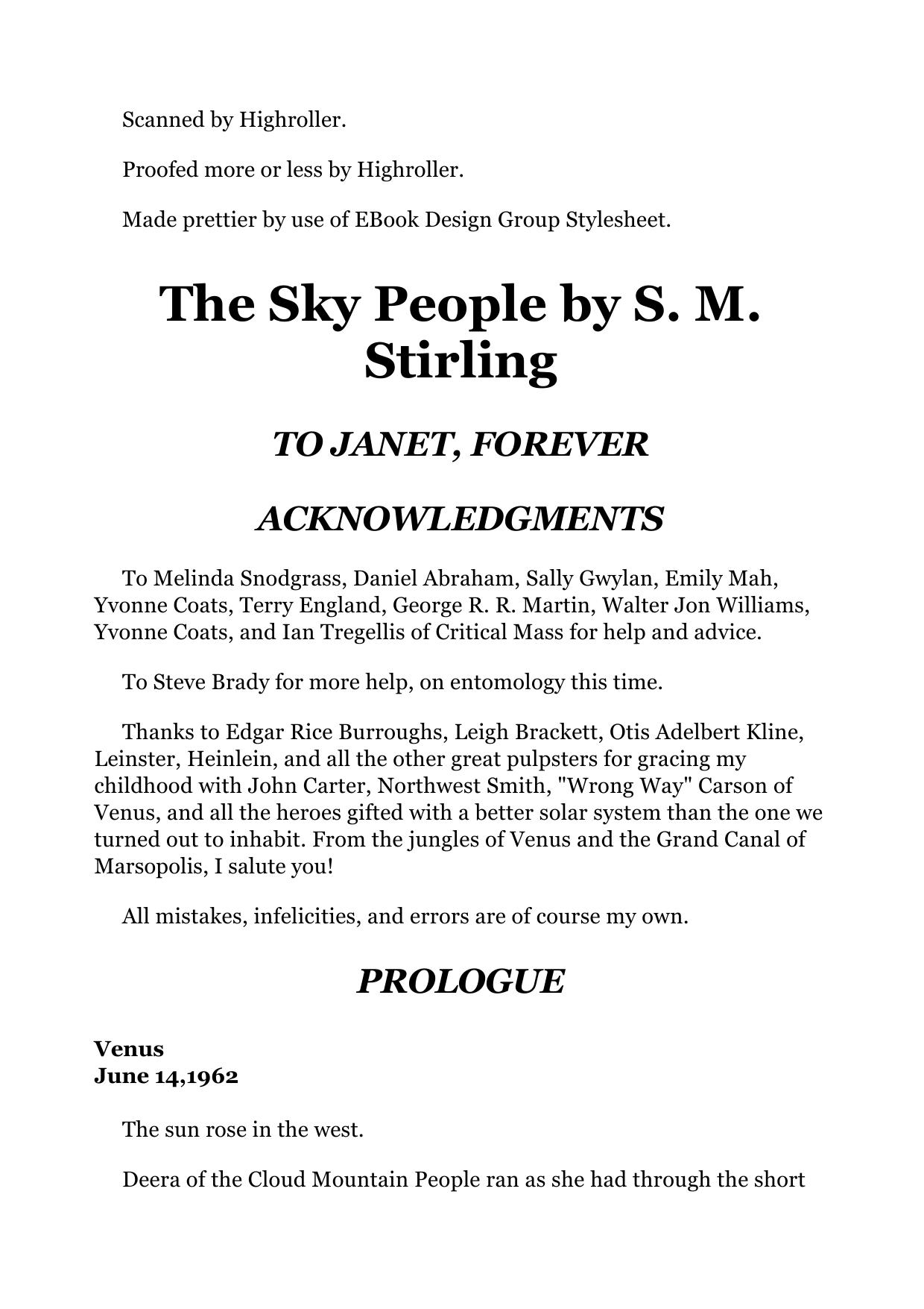 S. M. Stirling - The Sky People