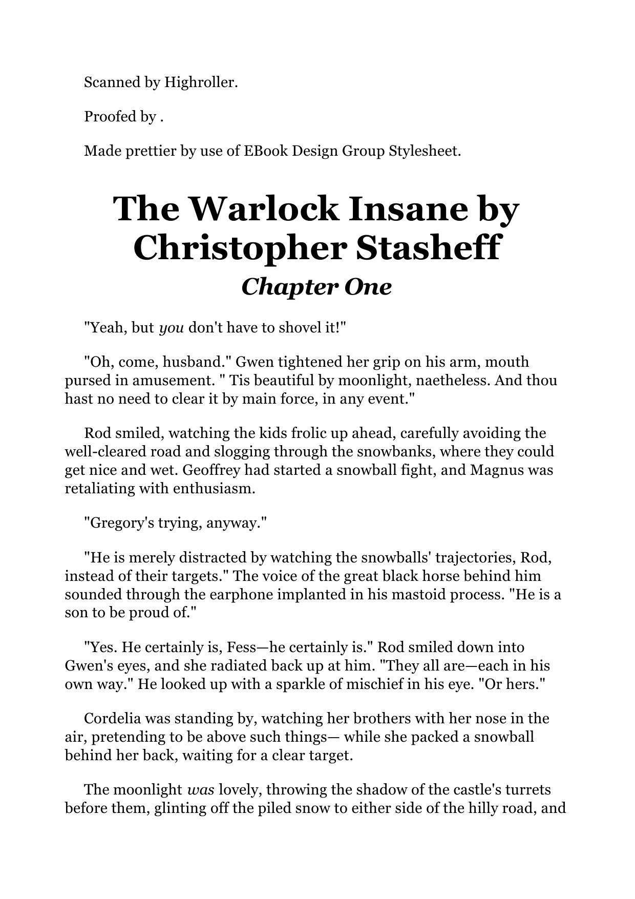 Stasheff, Christopher - Warlock of Gramarye 09 - The Warlock Insane