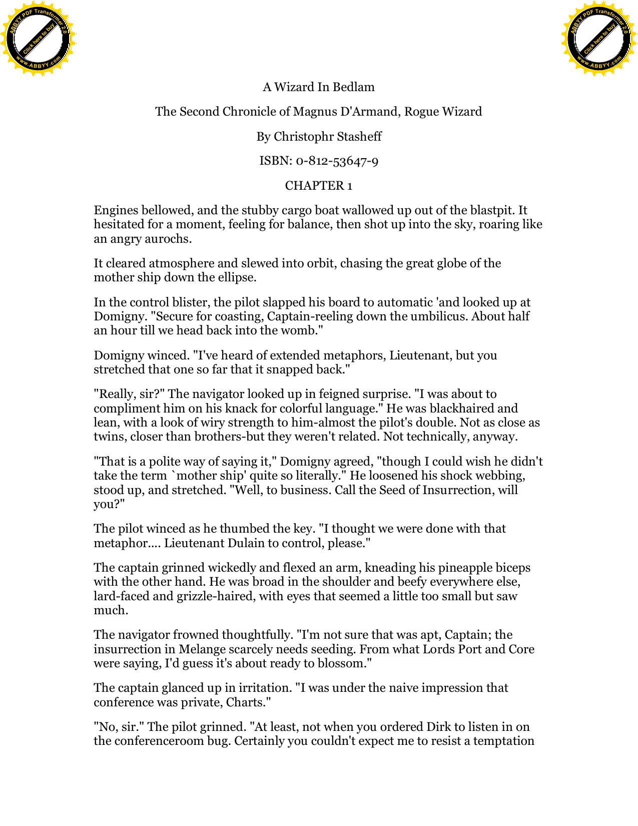 Stasheff, Christopher - Rogue Wizard 03 - A Wizard in Bedlam