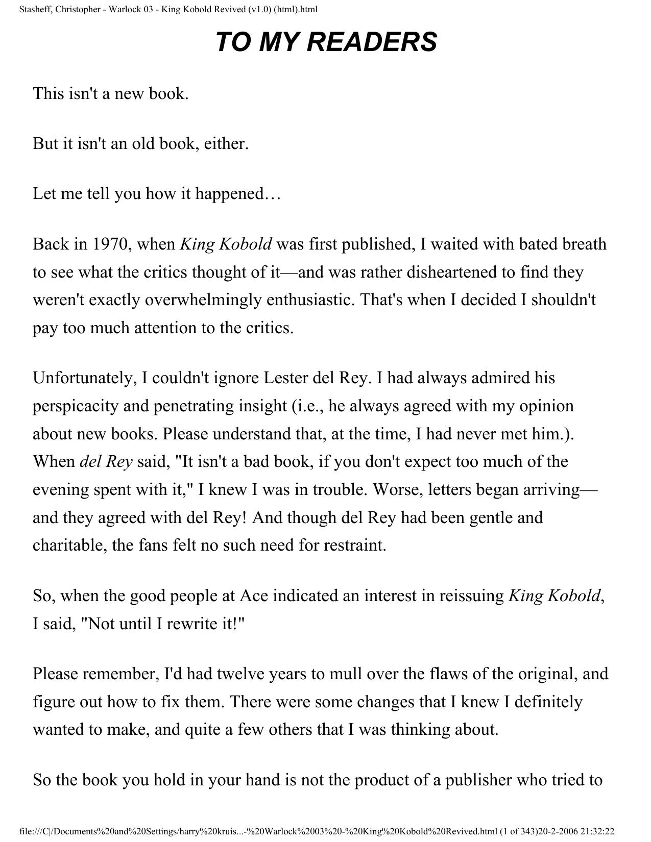 Stasheff, Christopher - Warlock 03 - King Kobold Revived (v1.0) (html).html