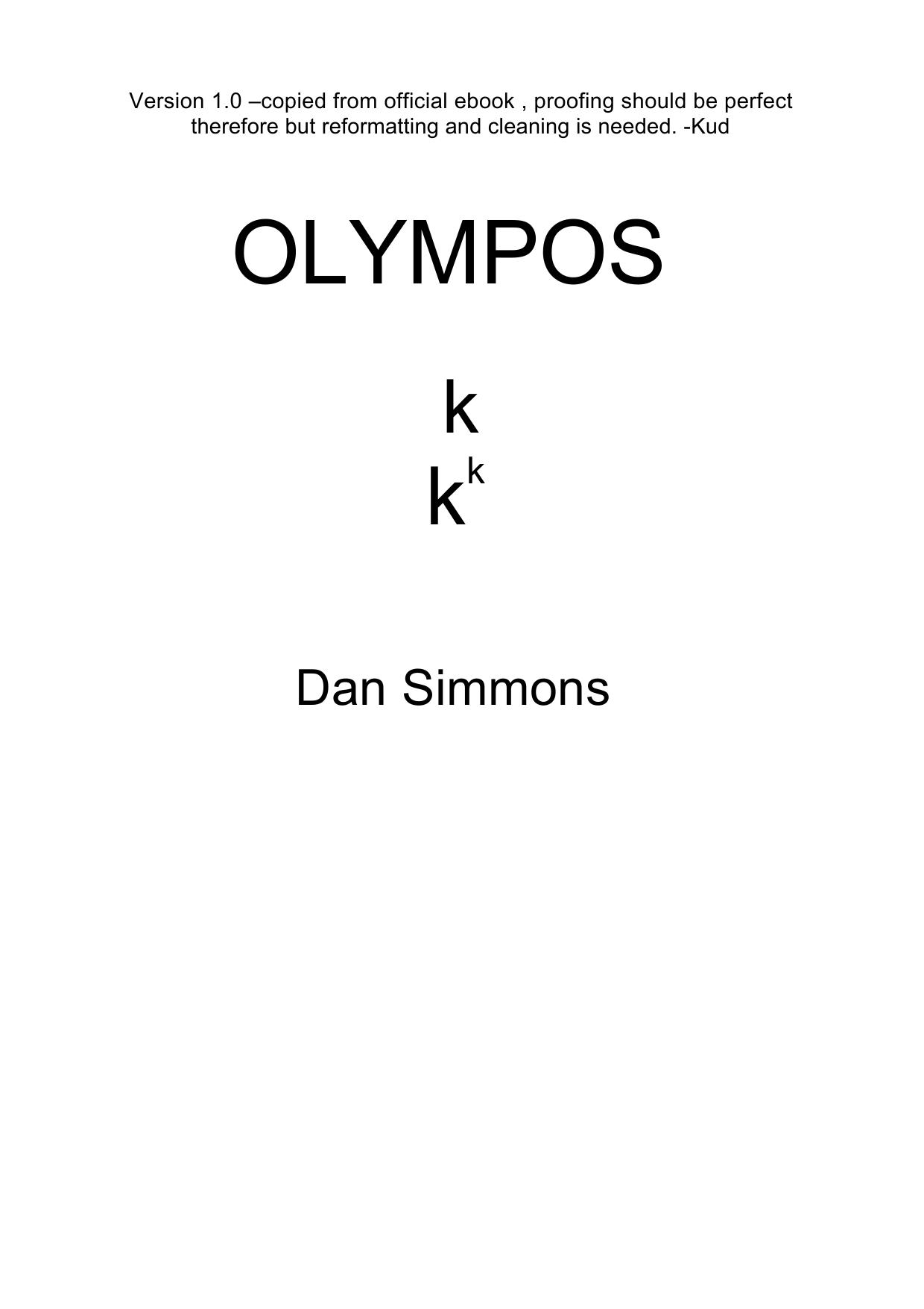 Simmons, Dan - Olympos