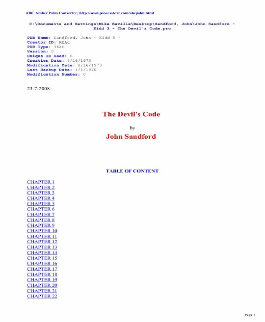 Sandford, John - Kidd 03 - The Devil's Code