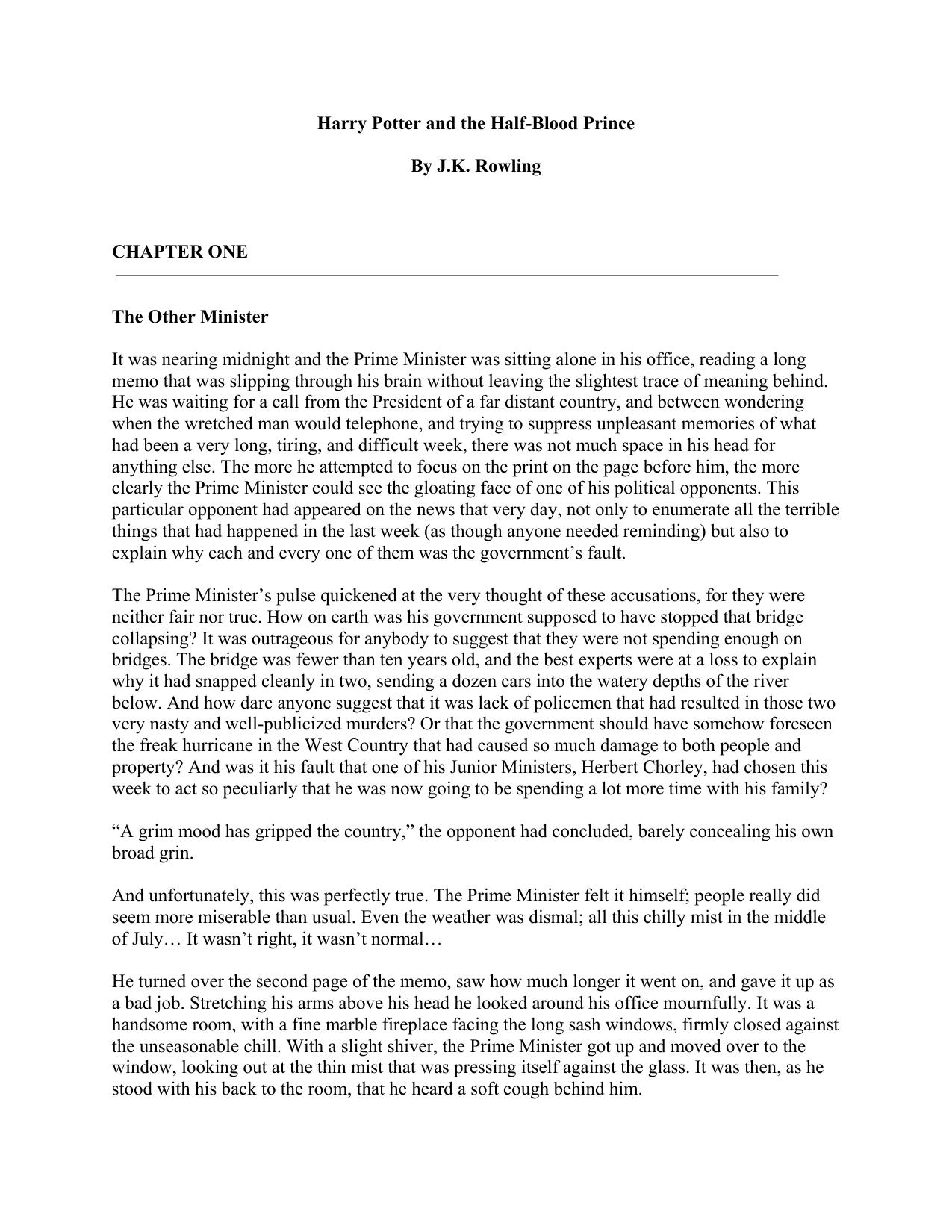 Rowling, J.K - Harry Potter 06 - The Half-Blood Prince