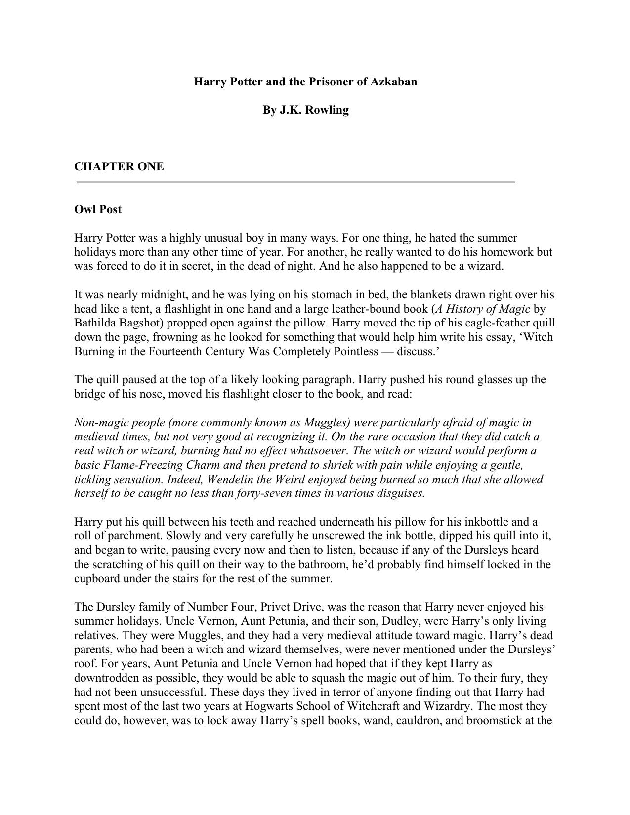 Rowling, J.K - Harry Potter 03 - The Prisoner of Azkaban