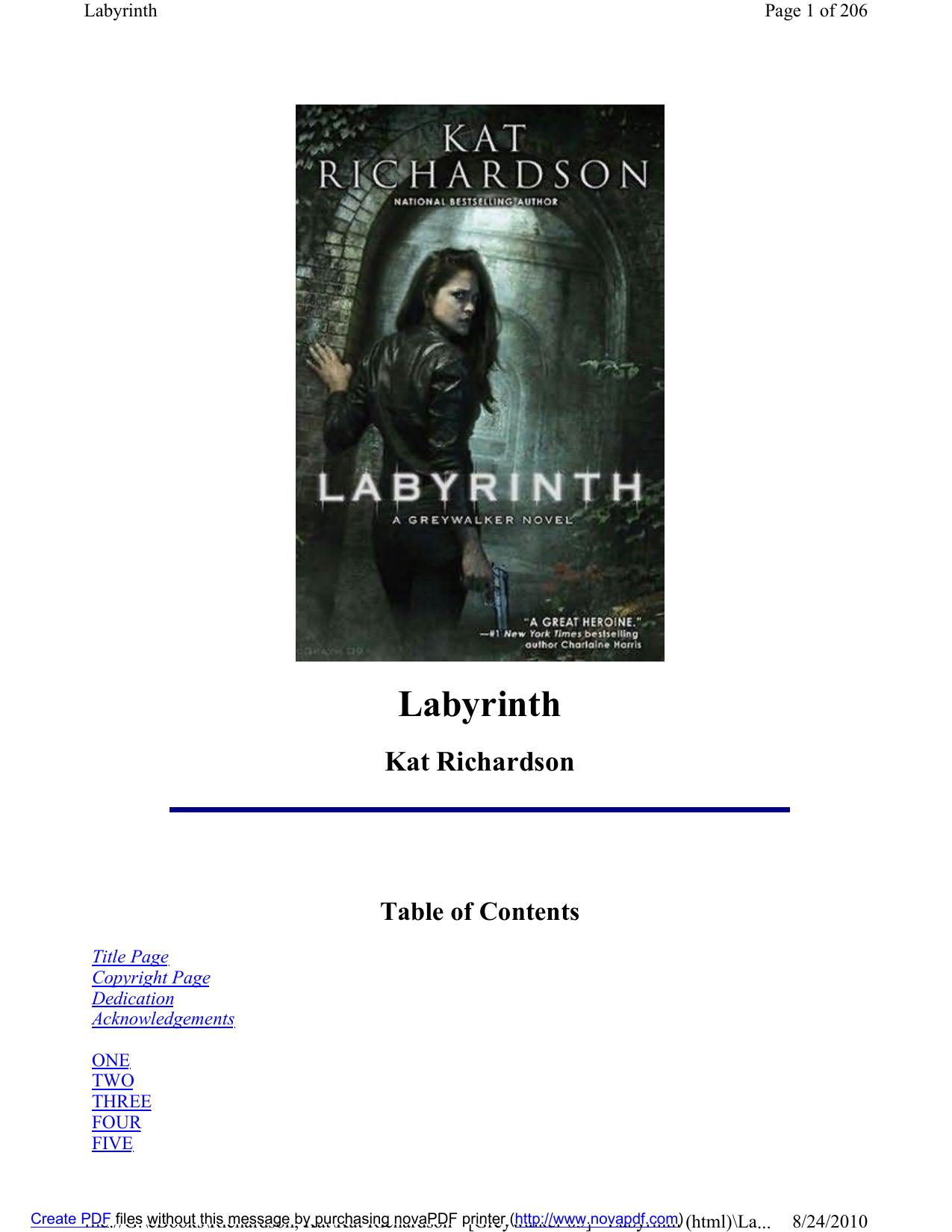 Richardson, Kat - Greywalker 05 - Labryinth