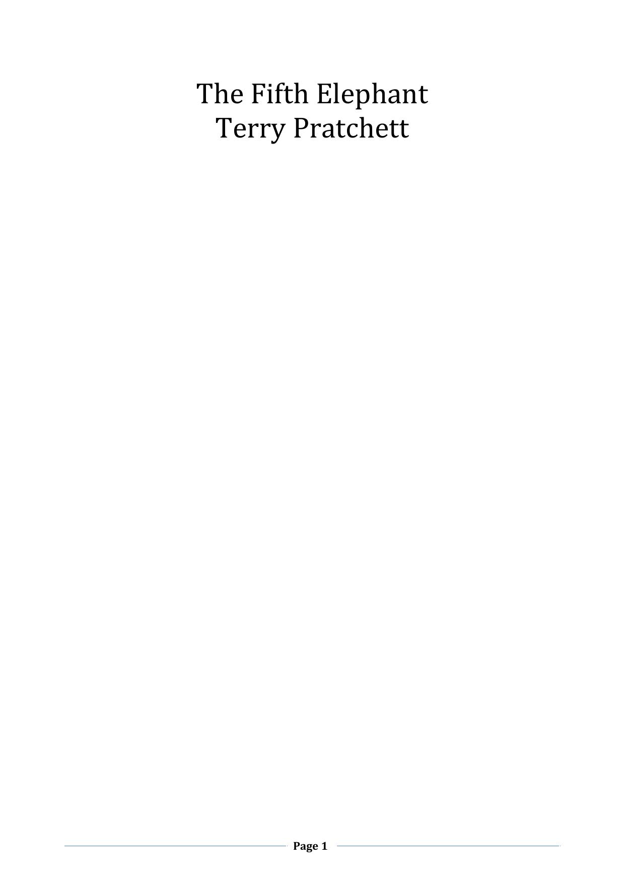 Pratchett, Terry - Discworld 24 - Fifth Elephant