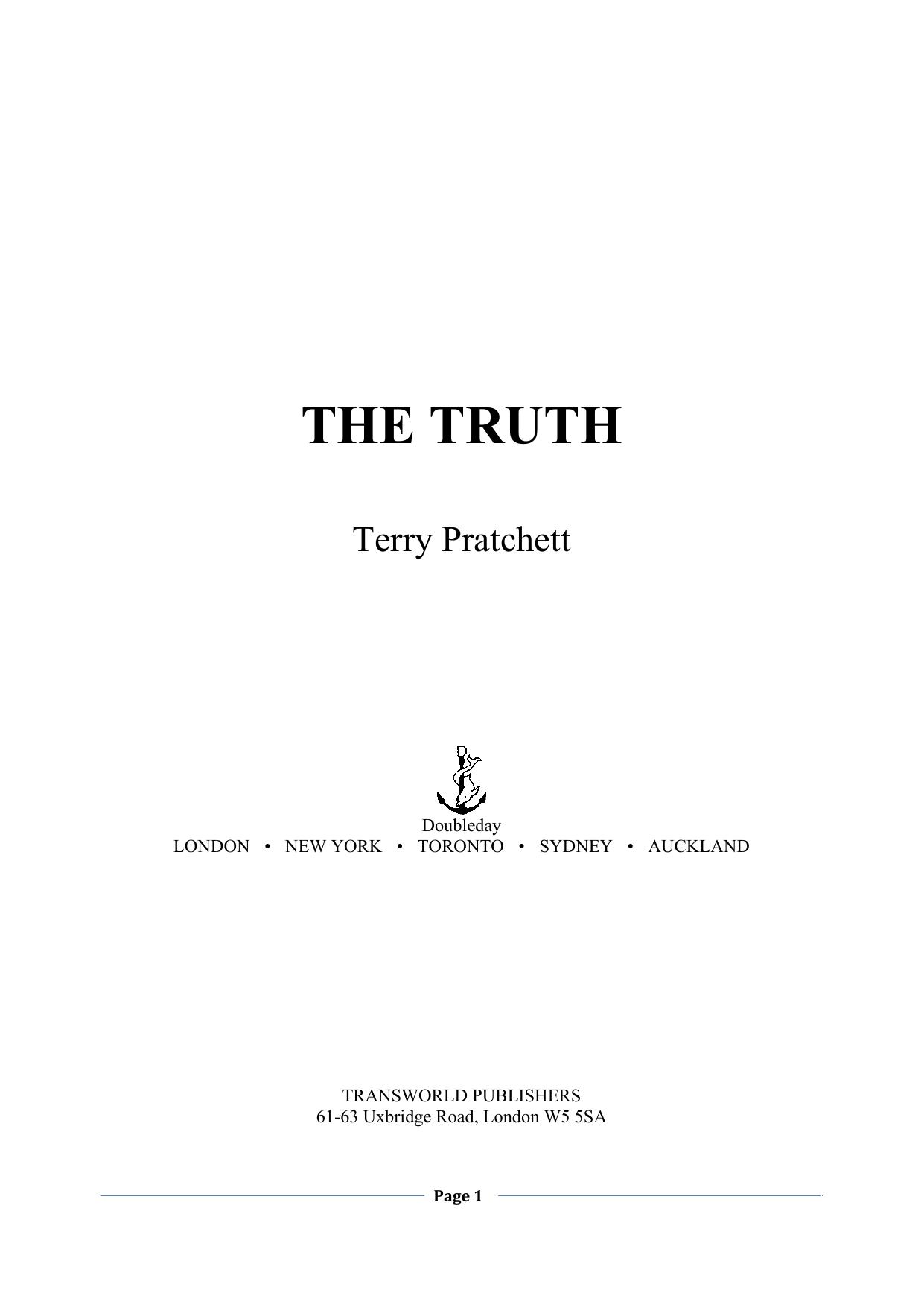 Pratchett, Terry - Discworld 25 - The Truth