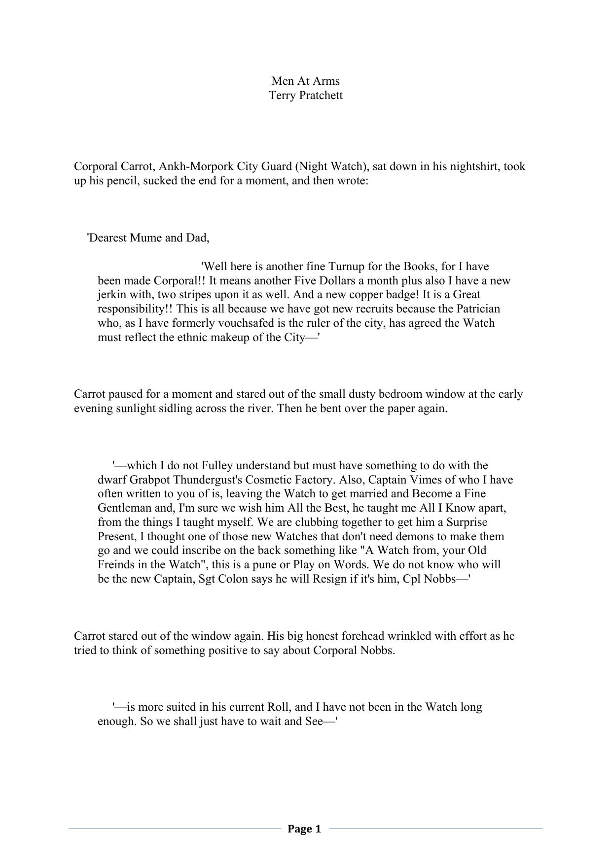 Pratchett, Terry - Discworld 15 - Men at Arms
