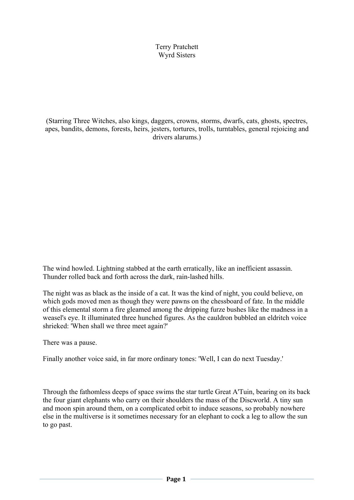 Pratchett, Terry - Discworld 06 - Wyrd Sisters