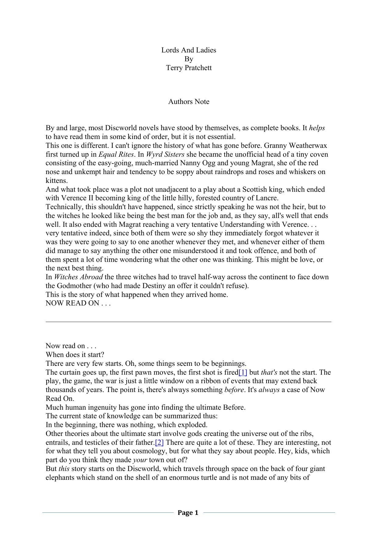 Pratchett, Terry - Discworld 14 - Lords And Ladies