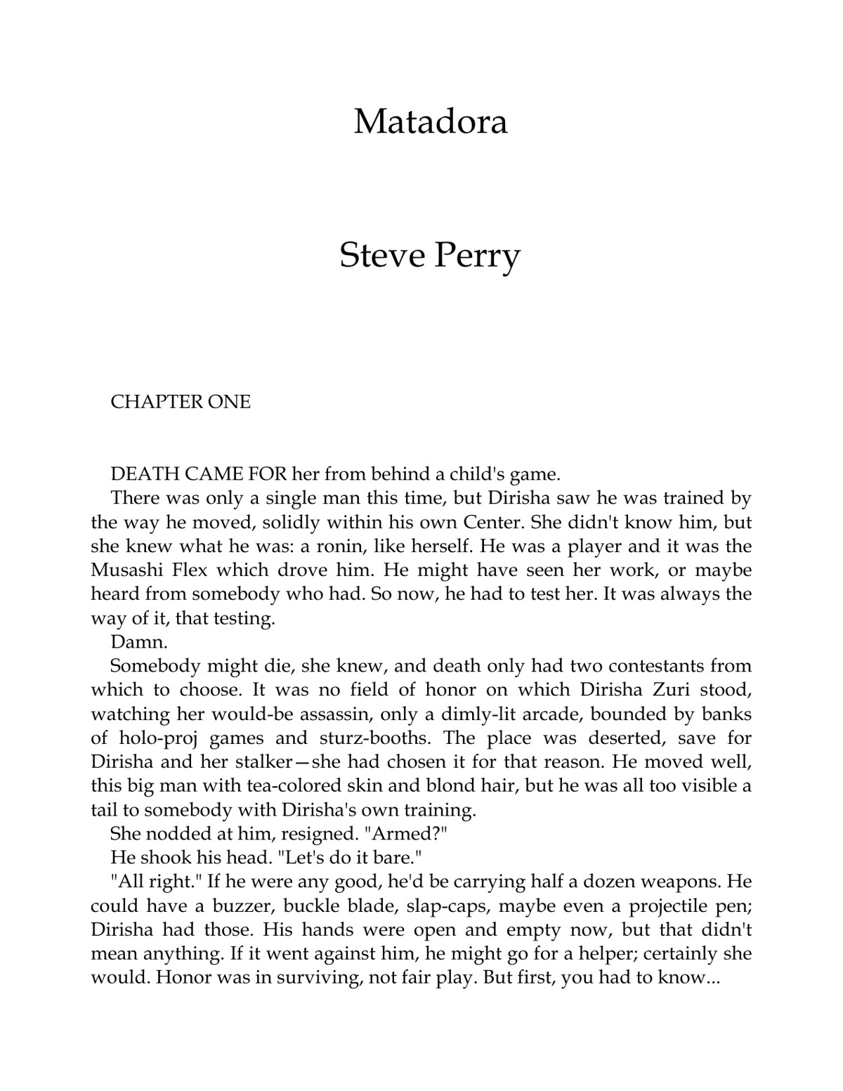 Perry, Steve - Matador 02 - Matadora