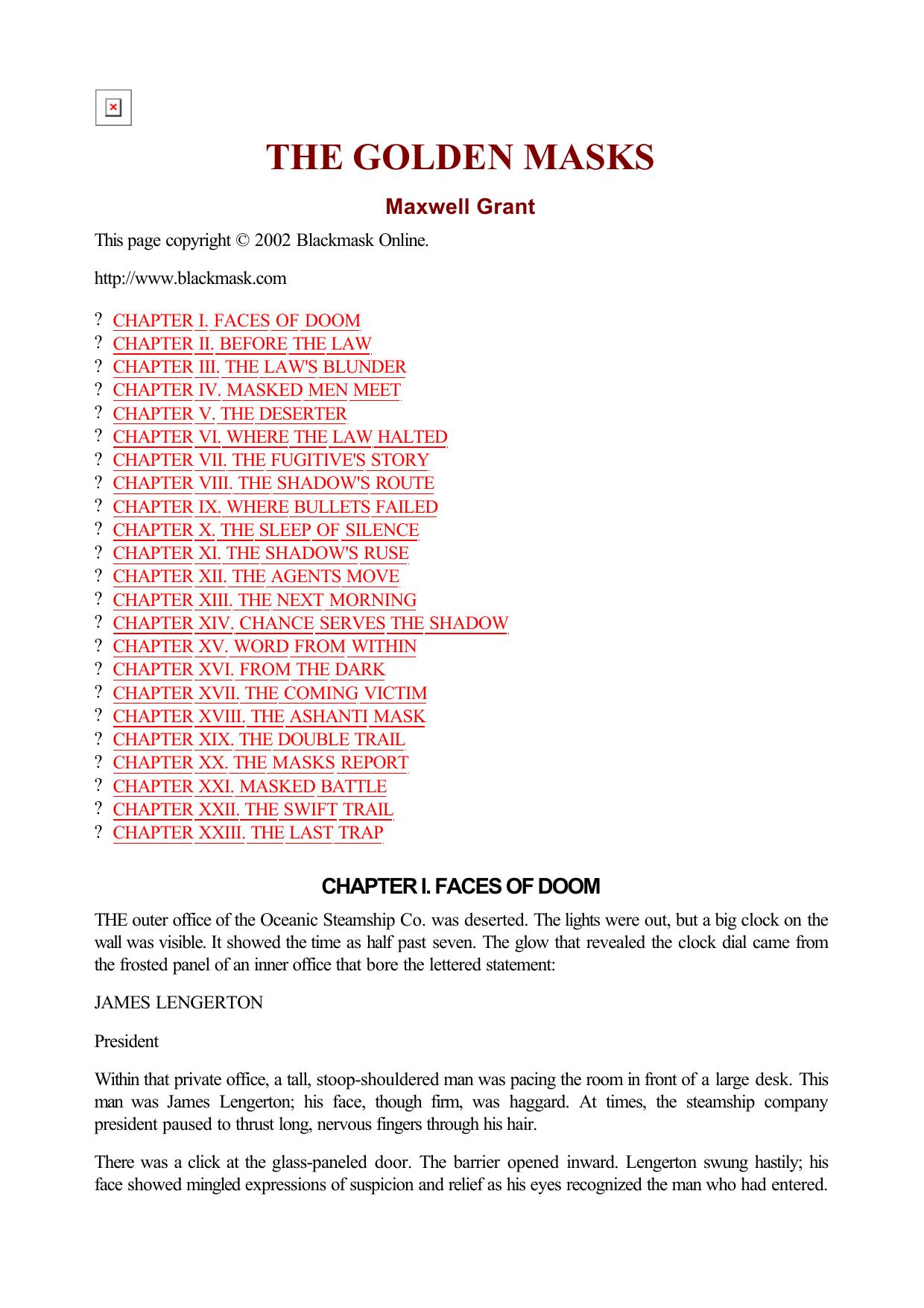 Maxwell Grant - The Shadow - 109