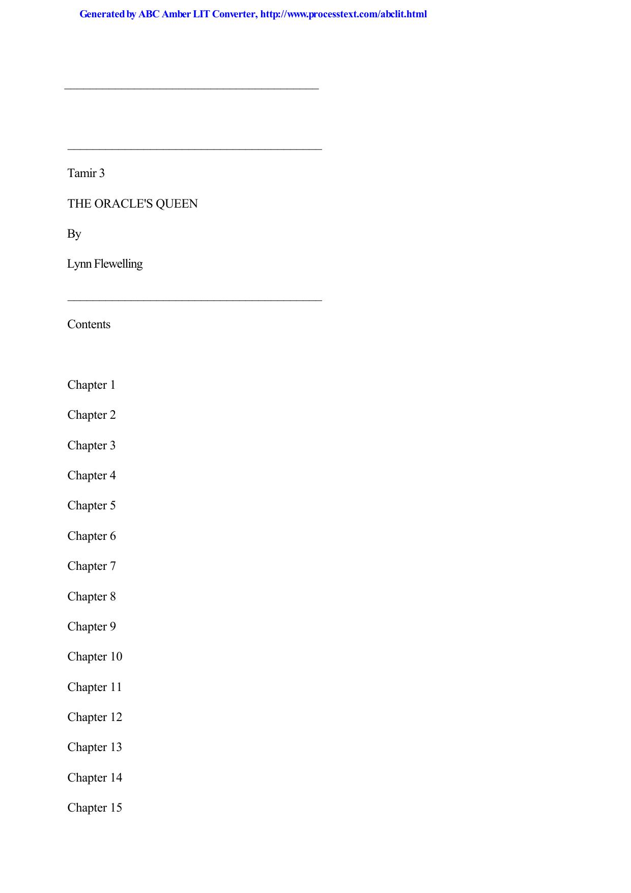 Flewelling, Lynn - Tamir 03