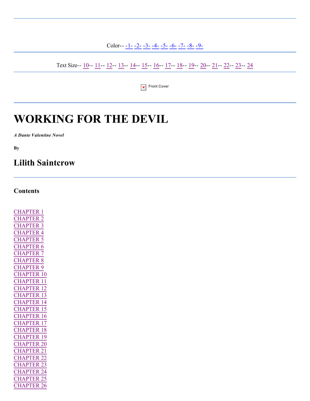 Saintcrow, Lilith - Dante Valentine 01 - Working for the Devil