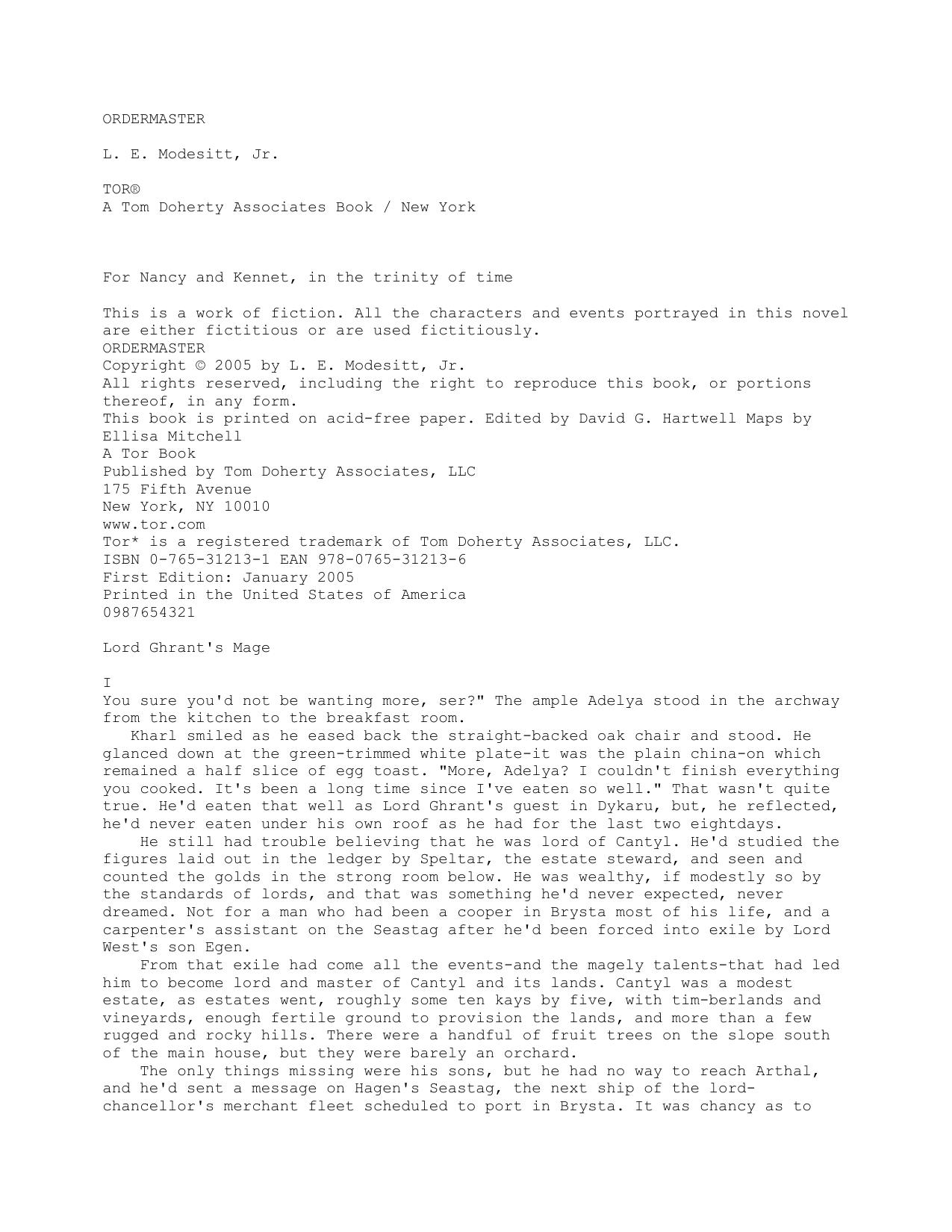 Modesitt, L.E. - The Saga of Recluce 13 - OrderMaster