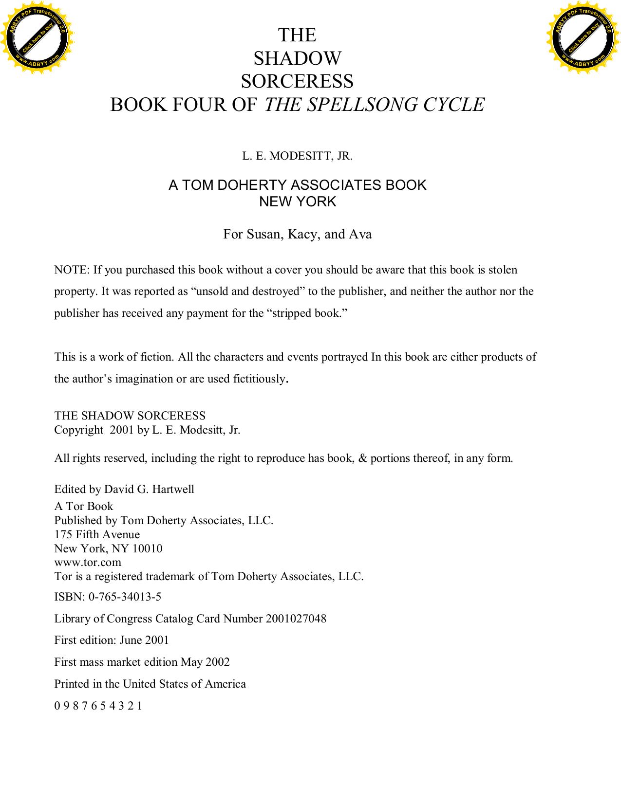Modesitt, L.E. - Spellsong Cycle 04 - The Shadow Sorceress