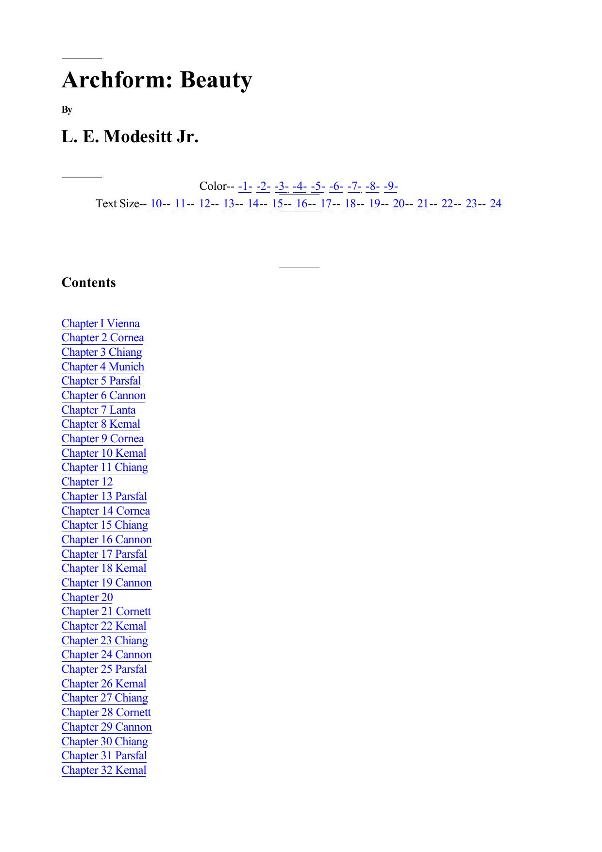 Modesitt, L.E. - Archform 01 - Beauty