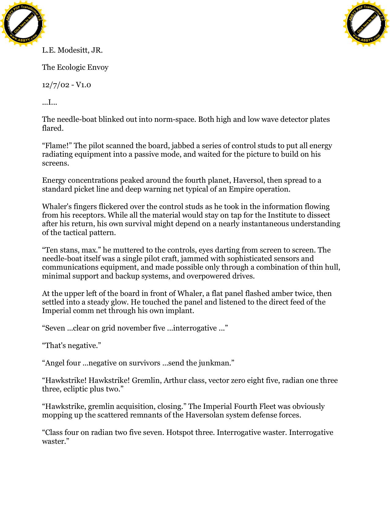 Modesitt, L.E. - Ecolitan 04 - The Ecologic Envoy