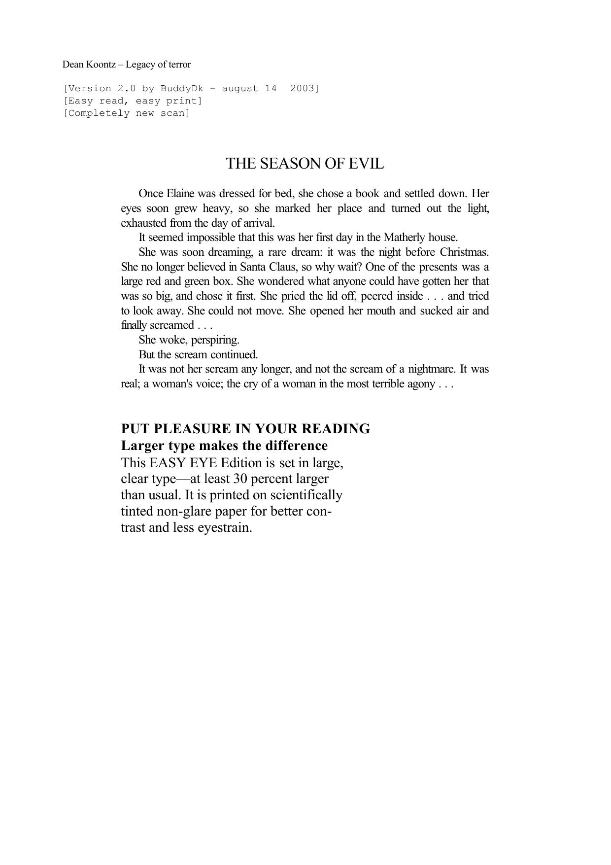Koontz, Dean - The Legacy of Terror