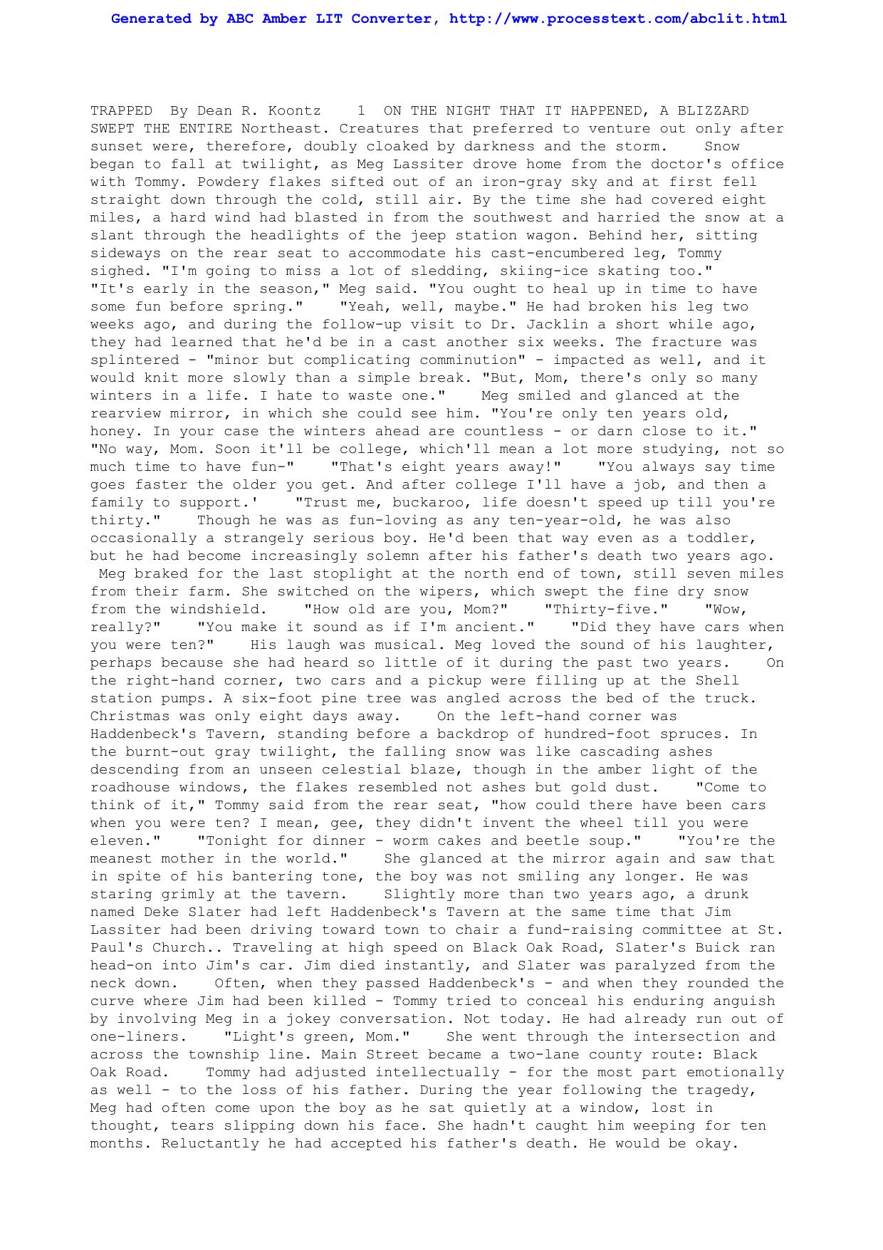 Koontz, Dean - Trapped