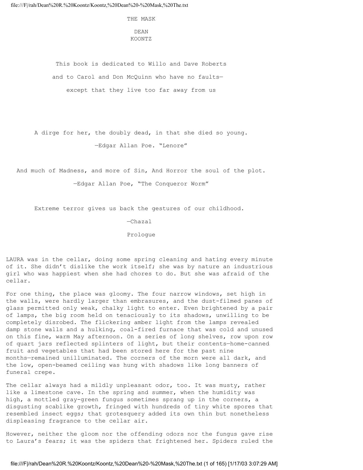 Koontz, Dean - The Mask